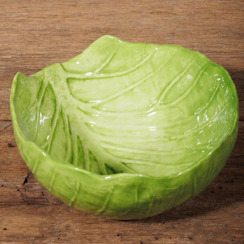 Lettuce skål, skål i form av salatblad