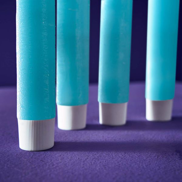 Hovedbilde 4 Stearinlys LED med fjernk. blå