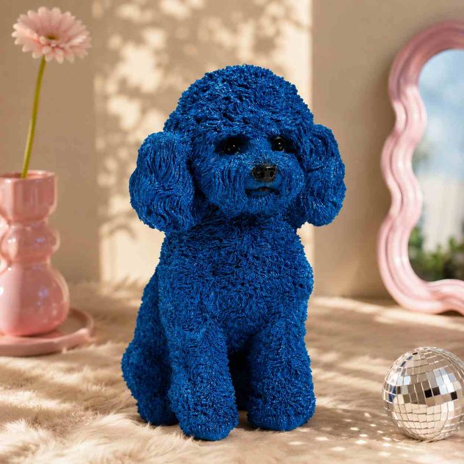 Hovedbilde Electric Blue Poodle Figur