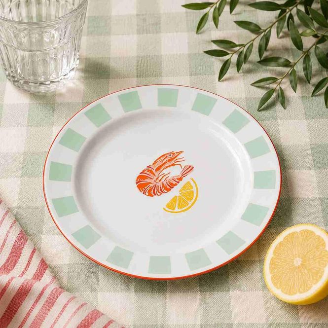 Hovedbilde Bon Appétit Emaljetallerken Shrimp 20 cm