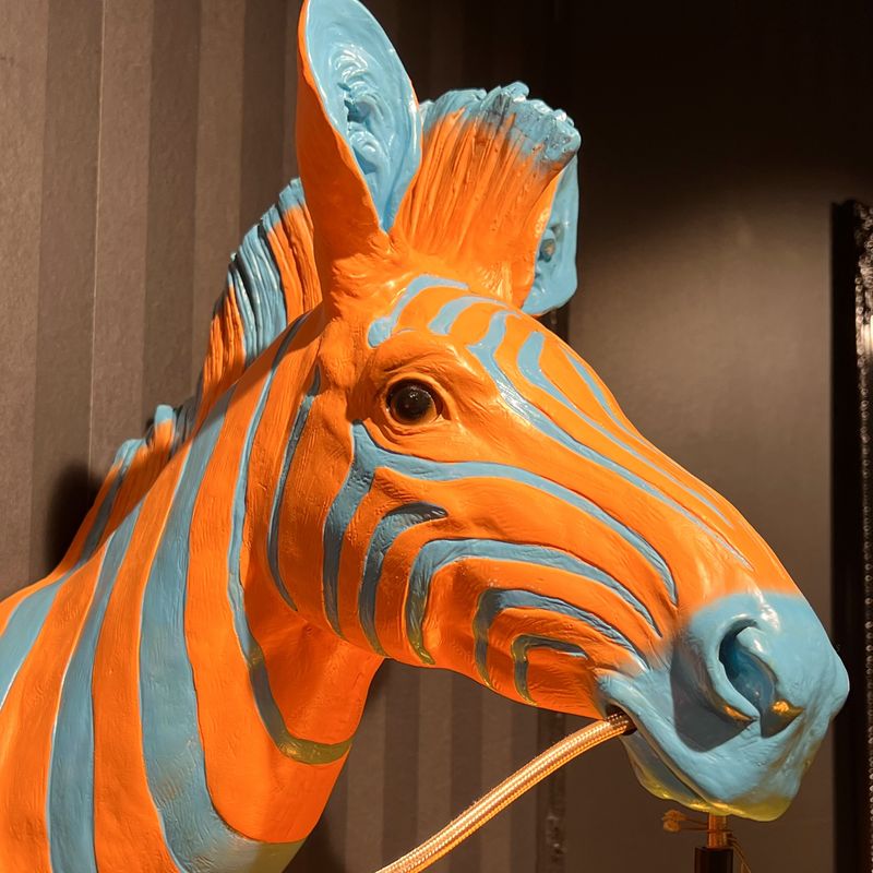 Zebra Zora vegglampe blå og oransje 