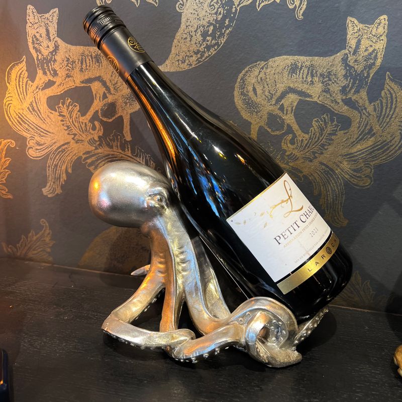 Vinholder Octopus sølv