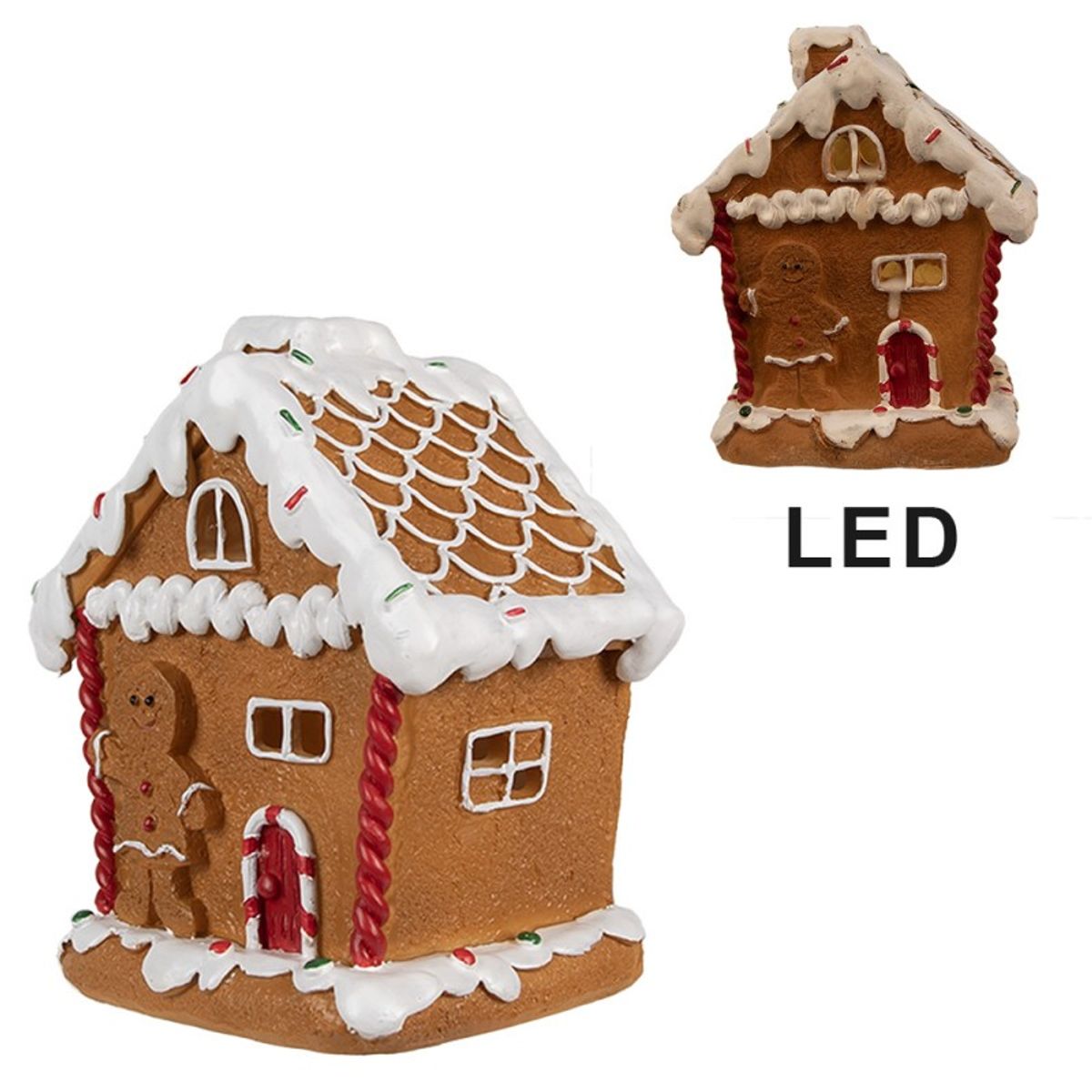 Pepperkakehus med LED lys Gingerbread