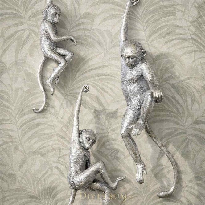 Hovedbilde Sett med 3 hengende aper Monkeys Silver