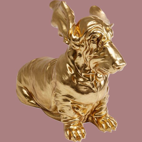 Hovedbilde Basset Coiffed Dog Gold 52cm Kare Design