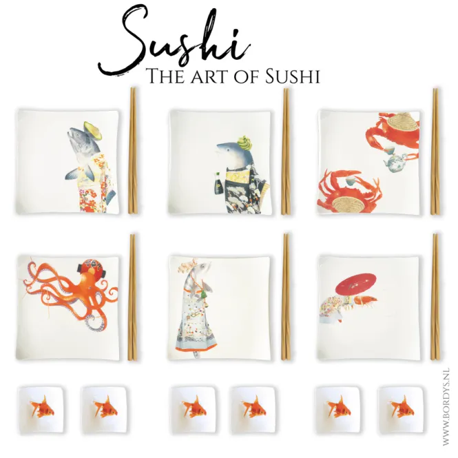 Hovedbilde The Art of Sushi - sushi set for 6 personer