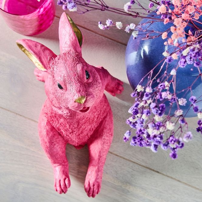 Hovedbilde Kanin figur, relaxing rabbit, rosa
